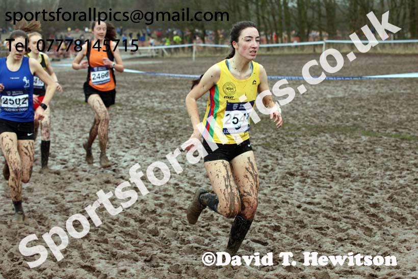 Womens under-20s 2018 British Inter Counties Cross Country Champs., Prestwold Hall, Loughborough. Photo: David T. Hewitson/Sports for All Pics